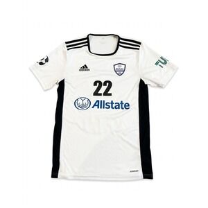 Adidas Jersey Mens Black/White Sz S Sueńo Alianza 2022 Aeroready Allstate Logos